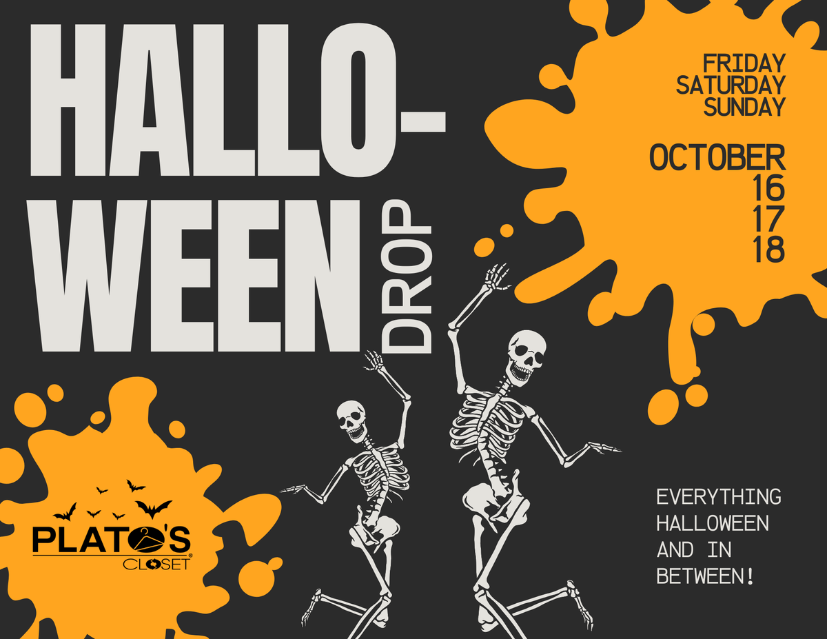 Halloween costume drop at Plato's Closet El Cajon, October 16–18, 2026